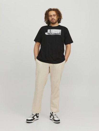 Jack & Jones Logan T-Shirt Black - Тениски - мъжки тениски големи размери