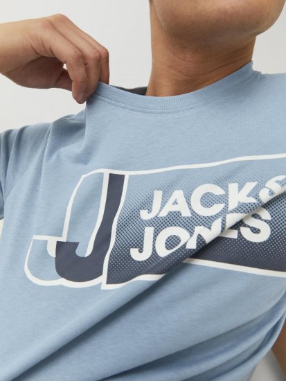 Jack & Jones Logan T-Shirt Turquoise - Тениски - мъжки тениски големи размери