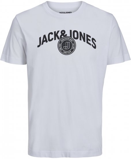 Jack & Jones Ounce Logo T-Shirt White - Тениски - мъжки тениски големи размери