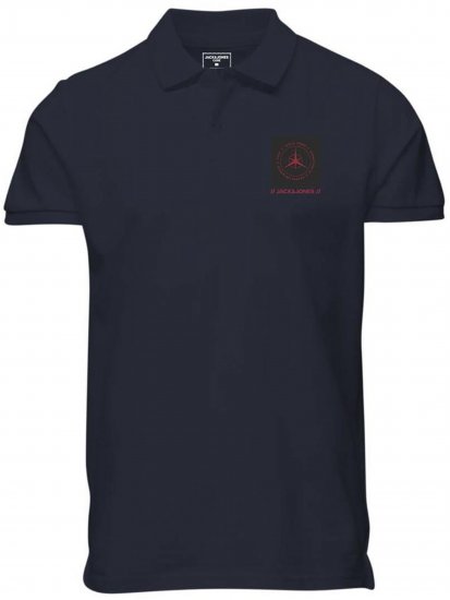 Jack & Jones Conrad Polo Short Sleeve Navy - Поло тениски - мъжки тениски с яка големи размери