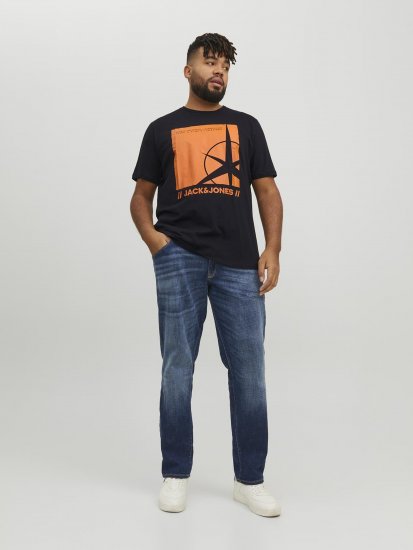 Jack & Jones Conrad T-Shirt Black - Тениски - мъжки тениски големи размери