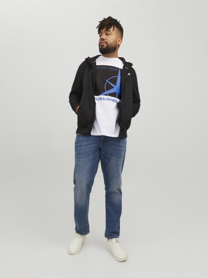 Jack & Jones Conrad T-Shirt White - Тениски - мъжки тениски големи размери