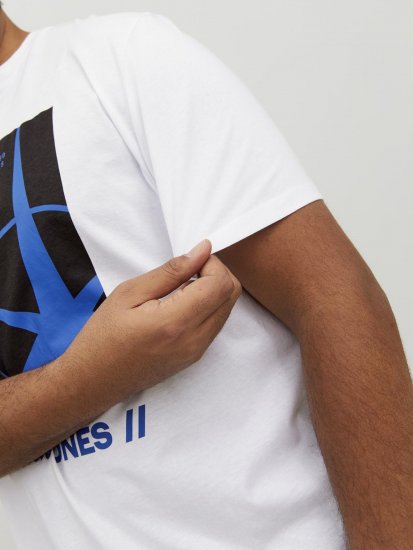 Jack & Jones Conrad T-Shirt White - Тениски - мъжки тениски големи размери