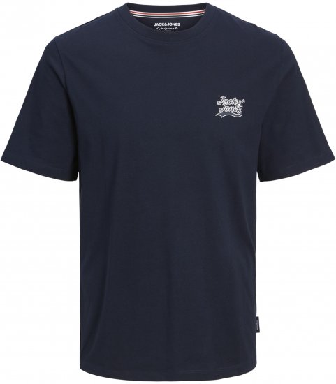 Jack & Jones Trevor T-Shirt Navy - Тениски - мъжки тениски големи размери