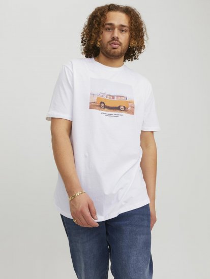 Jack & Jones Copenhagen Photo T-Shirt White - Тениски - мъжки тениски големи размери