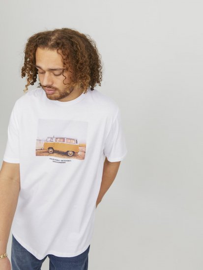 Jack & Jones Copenhagen Photo T-Shirt White - Тениски - мъжки тениски големи размери