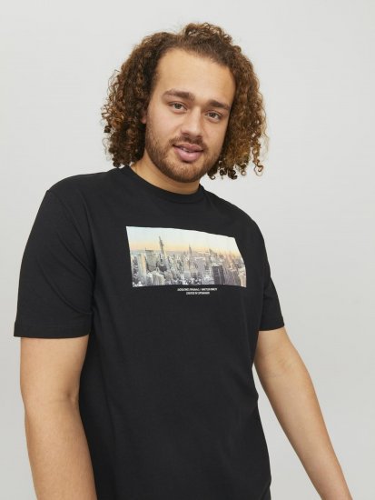 Jack & Jones Copenhagen Photo T-Shirt Black - Тениски - мъжки тениски големи размери