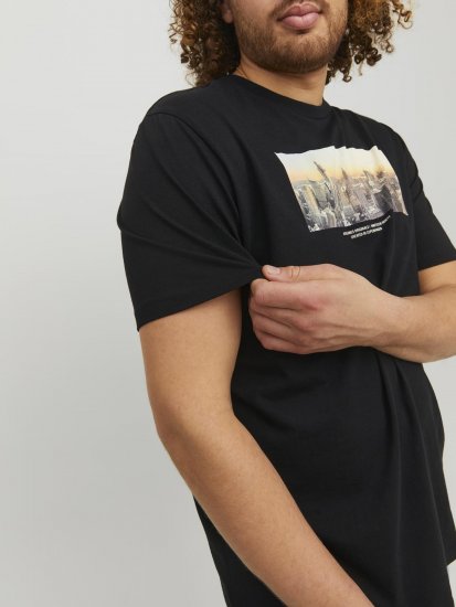 Jack & Jones Copenhagen Photo T-Shirt Black - Тениски - мъжки тениски големи размери