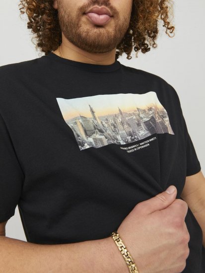 Jack & Jones Copenhagen Photo T-Shirt Black - Тениски - мъжки тениски големи размери