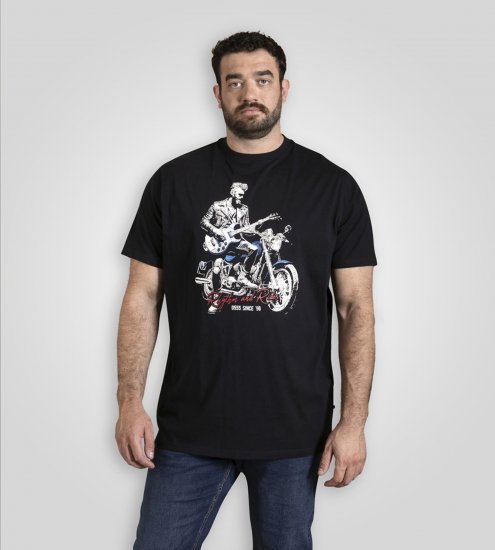 D555 Derby T-Shirt Rhythm and Rides Navy - Тениски - мъжки тениски големи размери