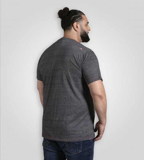 D555 Coalville T-Shirt Skulls with Colored Drips Navy Twist - Тениски - мъжки тениски големи размери