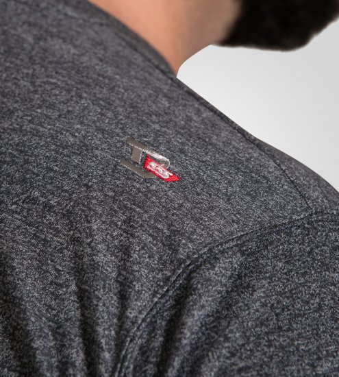 D555 Coalville T-Shirt Skulls with Colored Drips Navy Twist - Тениски - мъжки тениски големи размери