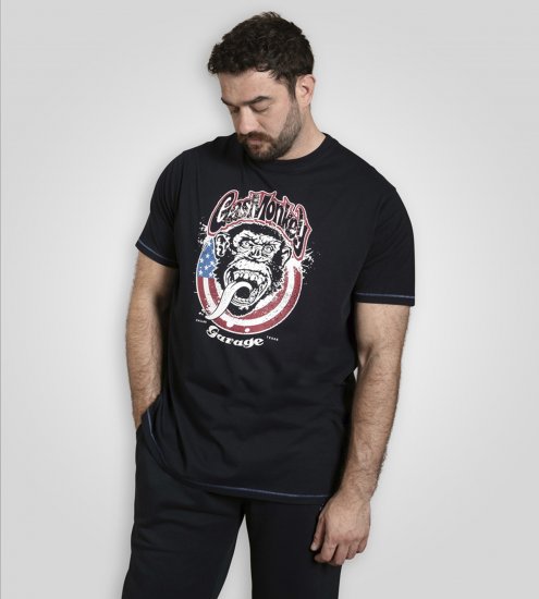 D555 Birkenhead T-Shirt Gas Monkey Garage Navy - Тениски - мъжки тениски големи размери