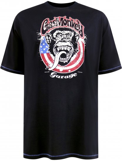 D555 Birkenhead T-Shirt Gas Monkey Garage Navy - Тениски - мъжки тениски големи размери
