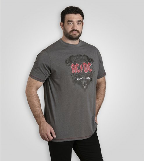 D555 Clydebank T-Shirt Official AC/DC Black Ice Grey - Тениски - мъжки тениски големи размери