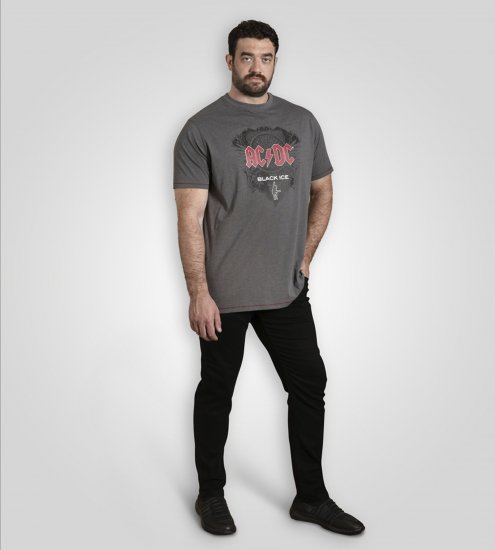 D555 Clydebank T-Shirt Official AC/DC Black Ice Grey - Тениски - мъжки тениски големи размери
