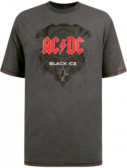 D555 Clydebank T-Shirt Official AC/DC Black Ice Grey - Тениски - мъжки тениски големи размери