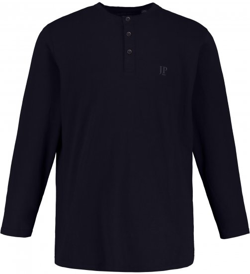 JP1880 Henley T-Shirt Long Sleeve Dark Navy TALL - МЪЖКО ОБЛЕКЛО MT-6XLT - дрехи за високи мъже