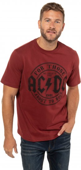 JP1880 AC/DC T-Shirt Rust Red - Тениски на групи - 