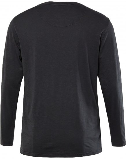 JP1880 T-Shirt Henley Long Sleeve Black TALL - МЪЖКО ОБЛЕКЛО MT-6XLT - дрехи за високи мъже