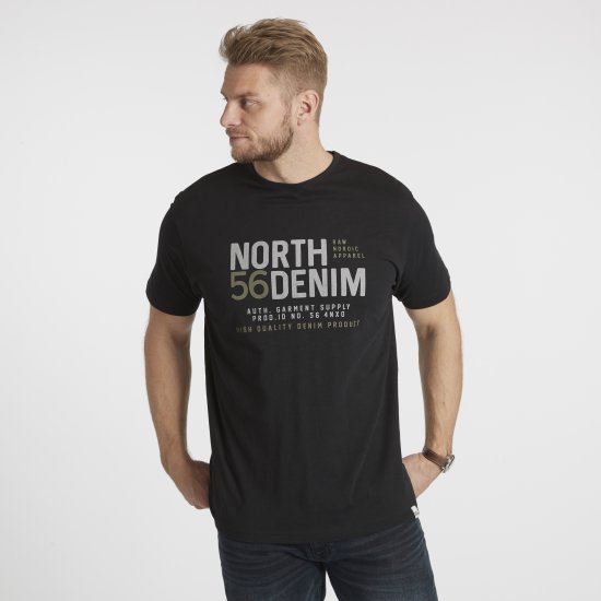 North Latitude Denim Printed T-Shirt Black TALL - TALL T-shirts - Тениски за високи мъже