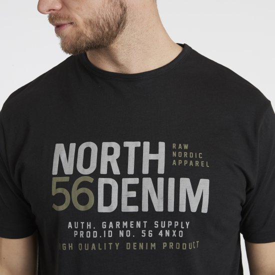 North Latitude Denim Printed T-Shirt Black TALL - TALL T-shirts - Тениски за високи мъже