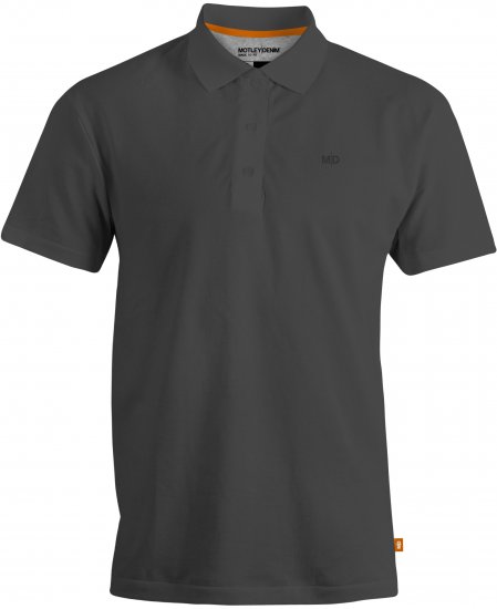 Motley Denim Bratislava Polo Charcoal - Поло тениски - мъжки тениски с яка големи размери