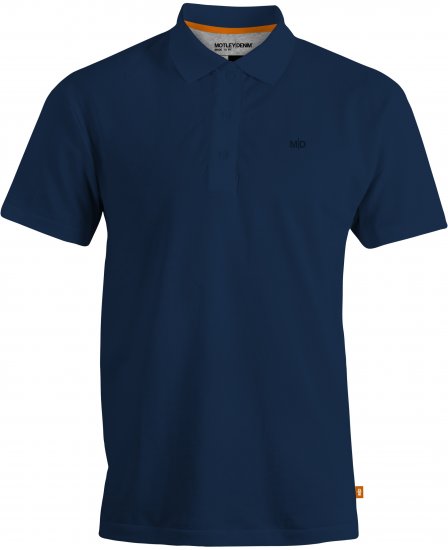 Motley Denim Bratislava Polo Navy - Поло тениски - мъжки тениски с яка големи размери