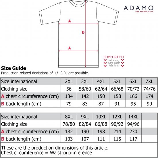 Adamo Motivshirt Comfort Fit College Grey - Тениски - мъжки тениски големи размери