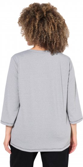 Ulla Popken Decorative Seam Short Sleeve Tee Grey - Тениски - 