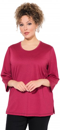 Ulla Popken Decorative Seam Short Sleeve Tee Red - Тениски - 