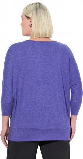 Ulla Popken Quick Drying Batwing Sleeve Tee Blueberry - Печатни тениски за жени - 