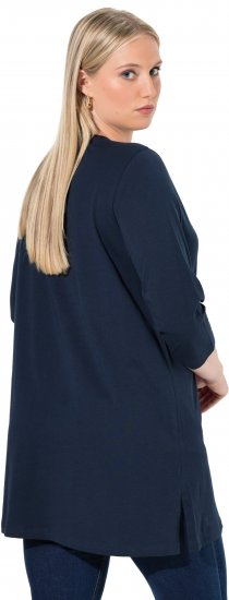 Ulla Popken Ho Ho Ho 3/4 Sleeve Graphic Tunic Tee Navy - Тениски - 