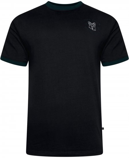 Kam Jeans 5793 Cedar Creek Reverse Print Tee Black - Тениски - мъжки тениски големи размери