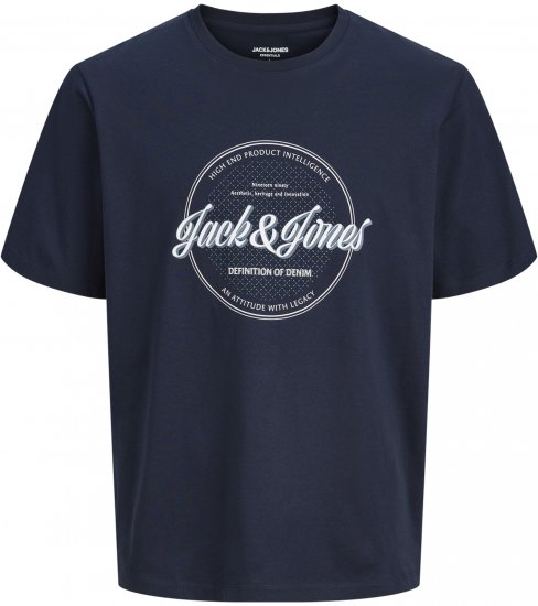 Jack & Jones Dover Denim O-Neck T-Shirt Blue - Тениски - мъжки тениски големи размери
