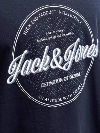 Jack & Jones Dover Denim O-Neck T-Shirt Blue - Тениски - мъжки тениски големи размери