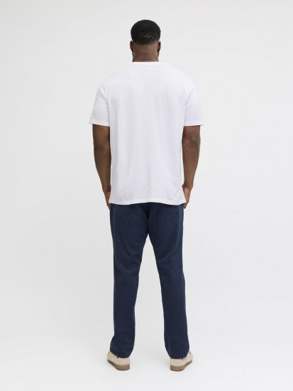 Jack & Jones Dover Denim O-Neck T-Shirt White - Тениски - мъжки тениски големи размери