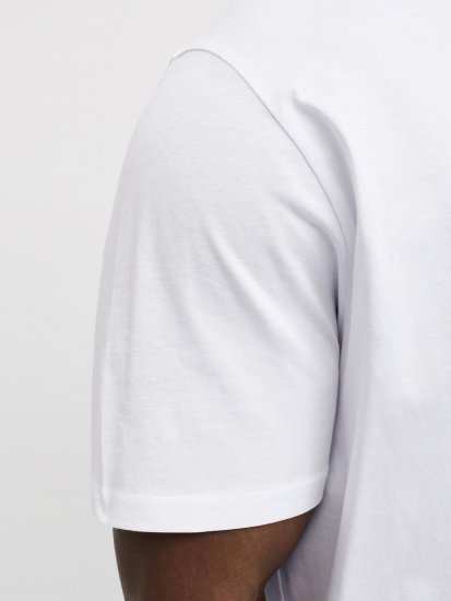 Jack & Jones Dover Denim O-Neck T-Shirt White - Тениски - мъжки тениски големи размери