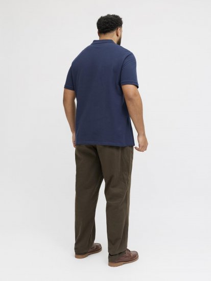 Jack & Jones College Logo Short Sleeve Polo Shirt Blue - Поло тениски - мъжки тениски с яка големи размери