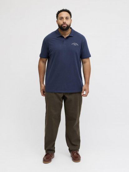 Jack & Jones College Logo Short Sleeve Polo Shirt Blue - Поло тениски - мъжки тениски с яка големи размери
