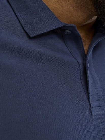 Jack & Jones College Logo Short Sleeve Polo Shirt Blue - Поло тениски - мъжки тениски с яка големи размери