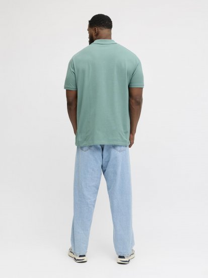 Jack & Jones College Logo Short Sleeve Polo Turquoise - Поло тениски - мъжки тениски с яка големи размери