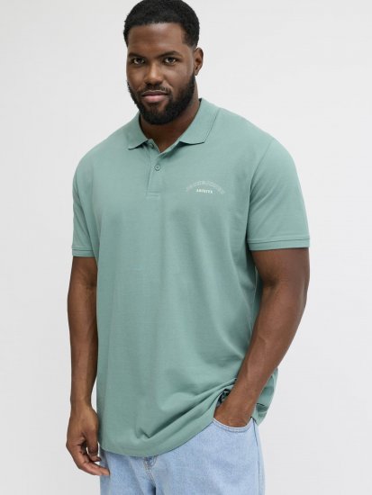 Jack & Jones College Logo Short Sleeve Polo Turquoise - Поло тениски - мъжки тениски с яка големи размери