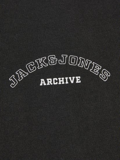 Jack & Jones College Logo Crew Neck T-Shirt Black - Тениски - мъжки тениски големи размери