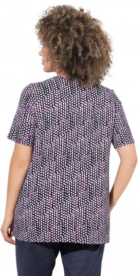 Ulla Popken So Many Dots Tee Light Heather - Печатни тениски за жени - 