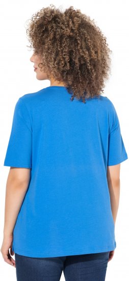 Ulla Popken Shell Picker Club Short Sleeve Graphic Tee Teal Blue - ДАМСКИ ДРЕХИ 40-66 - 