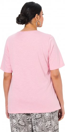 Ulla Popken Cactus Short Sleeve Graphic Tee Pink - Печатни тениски за жени - 