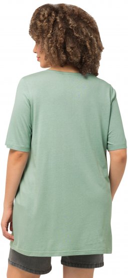 Ulla Popken Essential Front Pleat Tee Light Moss Green - Тениски - 