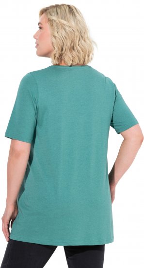 Ulla Popken Essential Front Pleat Tee Green - Тениски - 