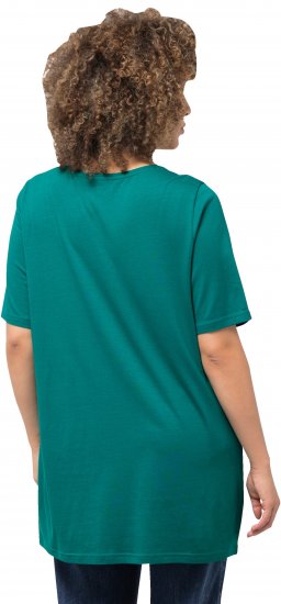 Ulla Popken Essential Front Pleat Tee Dark Emerald - Тениски - 